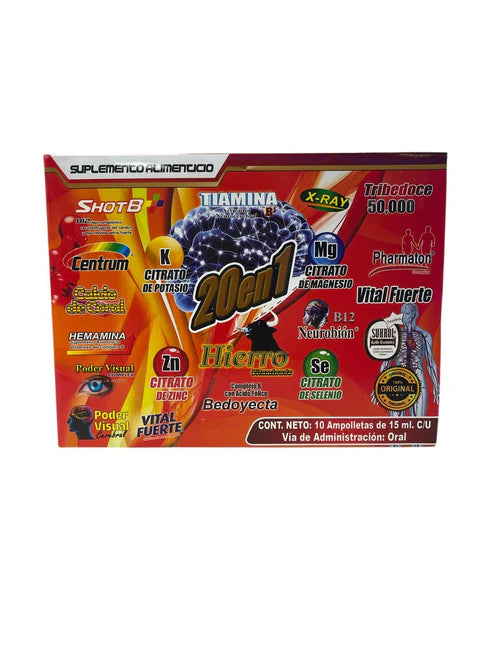 VITAMINAS 20 EN 1 ( 10 Microbotellas de 15 ml )