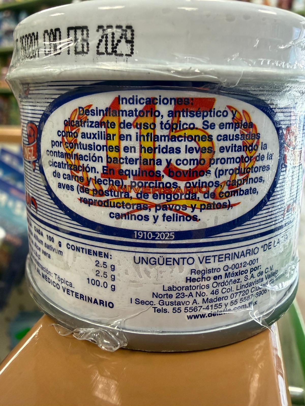 ungüento veterinario de la Tía